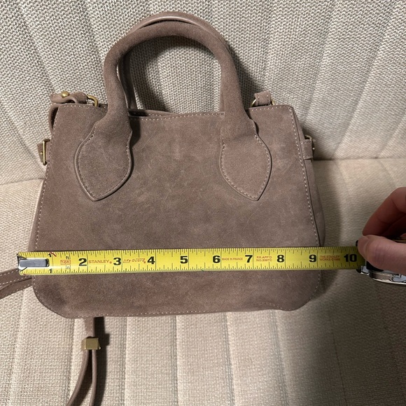 Reformation Partrizia Mini Suede Mushroom color Purse - Picture 5 of 9